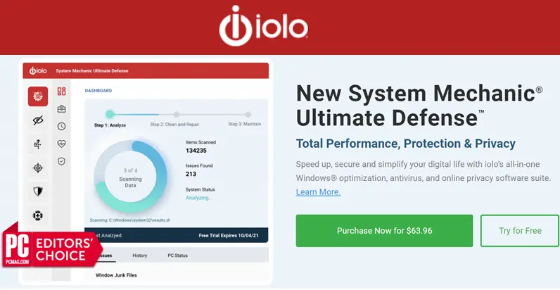 System Mechanic Ultimate Defense, System Mechanic Pro - iolo 60% off Spring Coupon