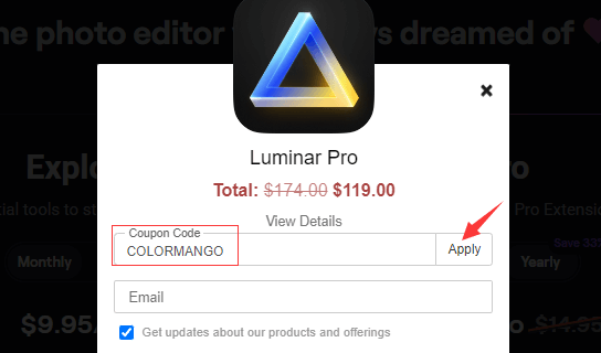 Luminar AI coupon code