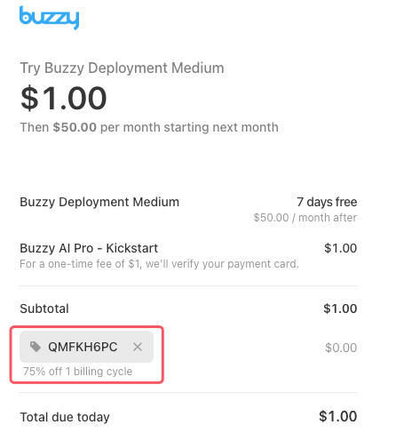 BuzzyAI Discount