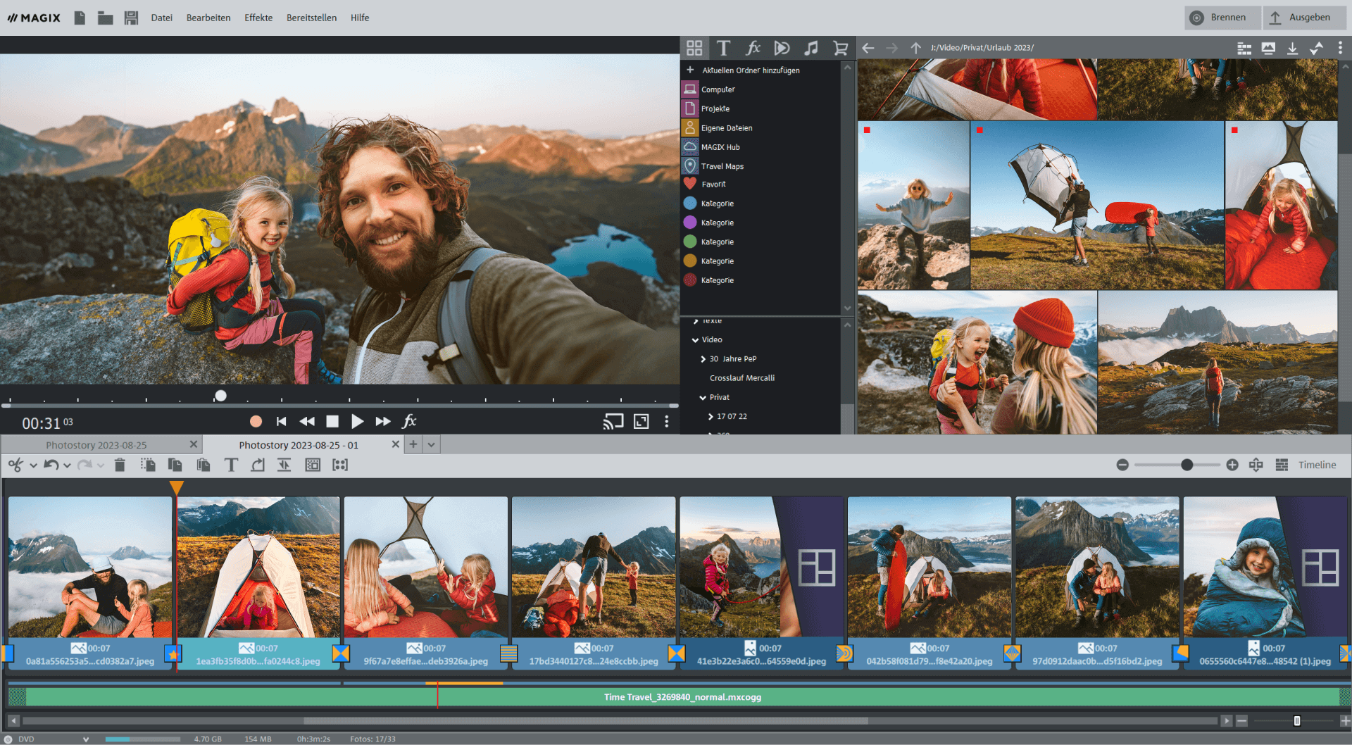 MAGIX Photostory Deluxe Screenshot