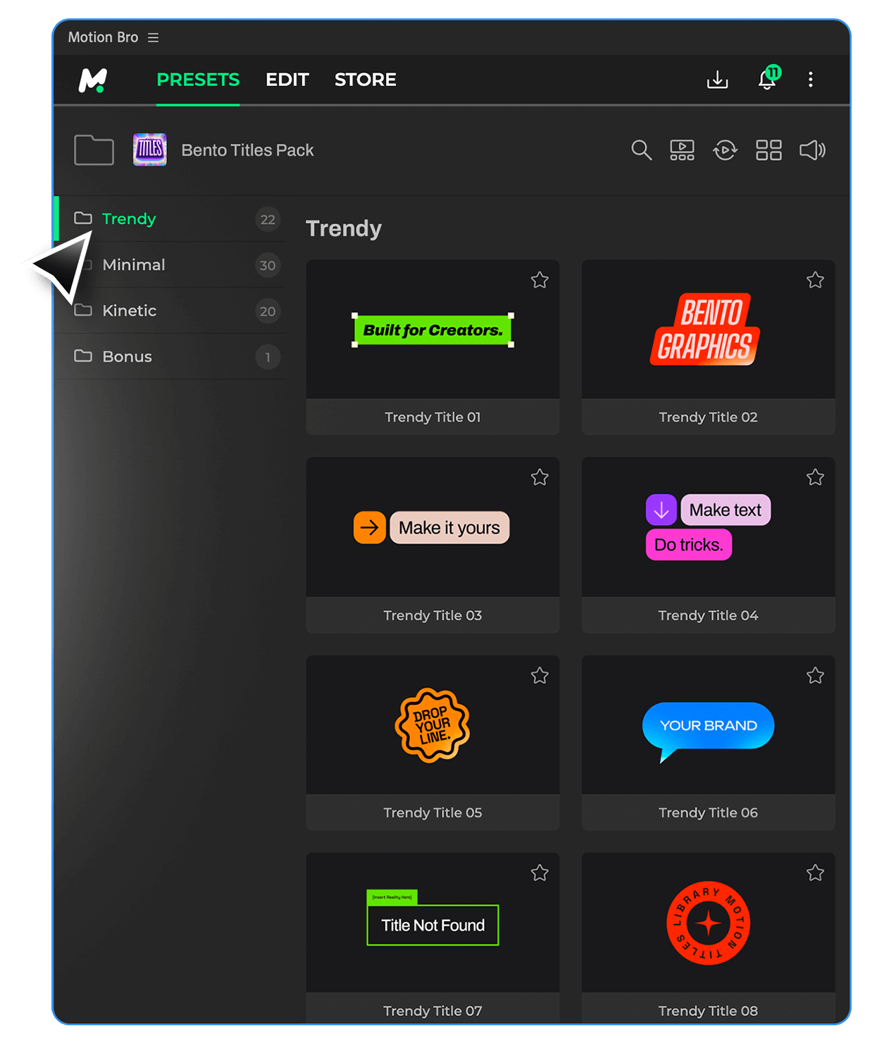 Bento Titles Screenshot