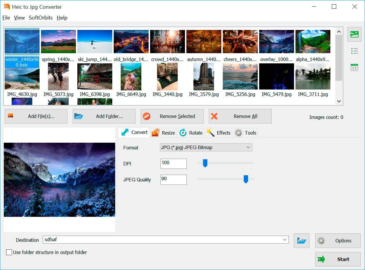 SoftOrbits HEIC to JPG Converter Screenshot