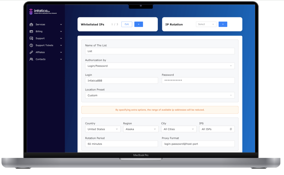 Infatica Screenshot