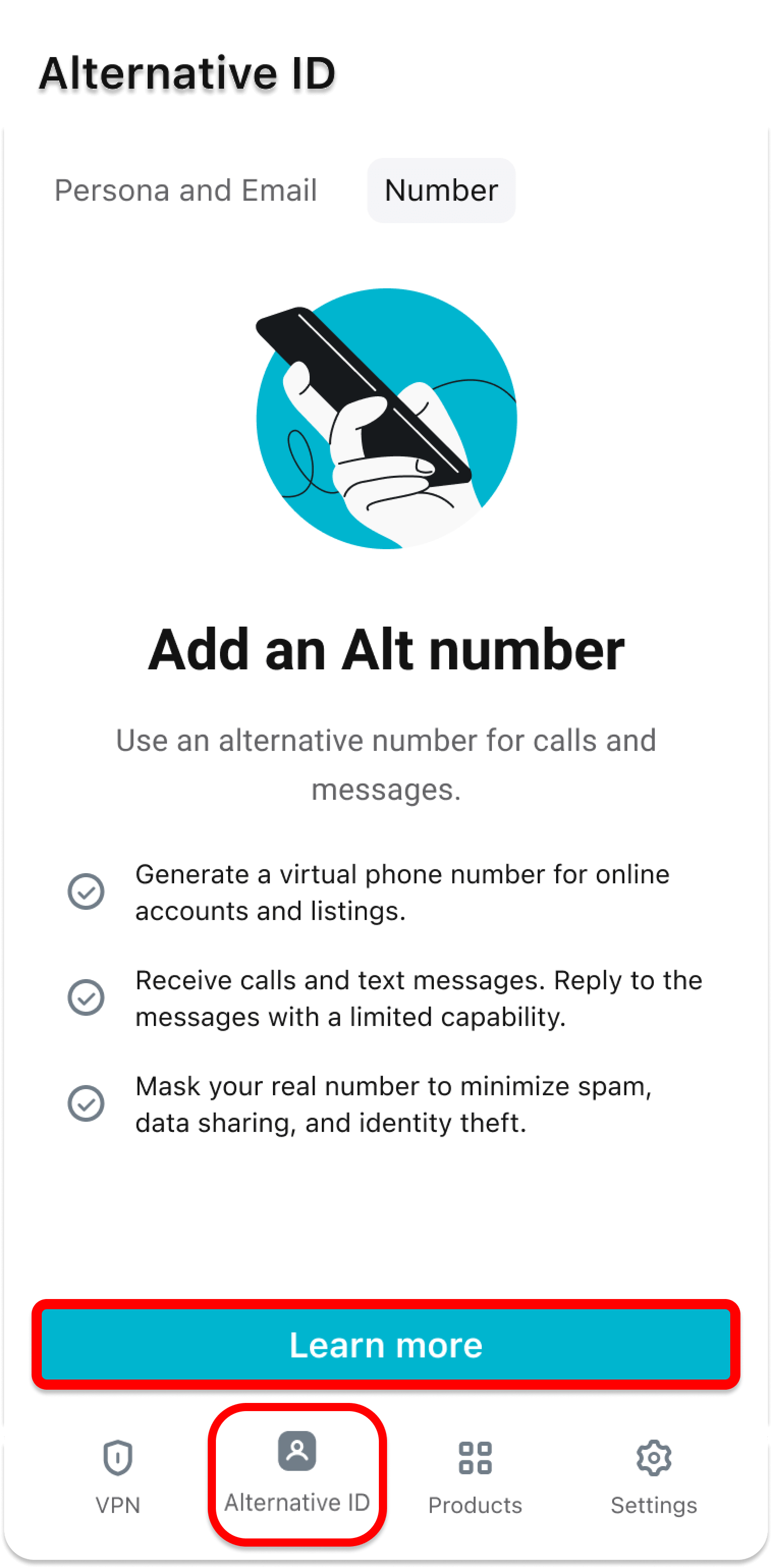 Surfshark Alternative Number Screenshot