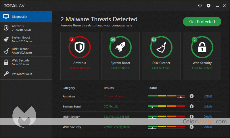 TotalAV Internet Security Screenshot