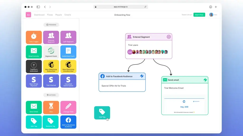 Encharge.io Screenshot