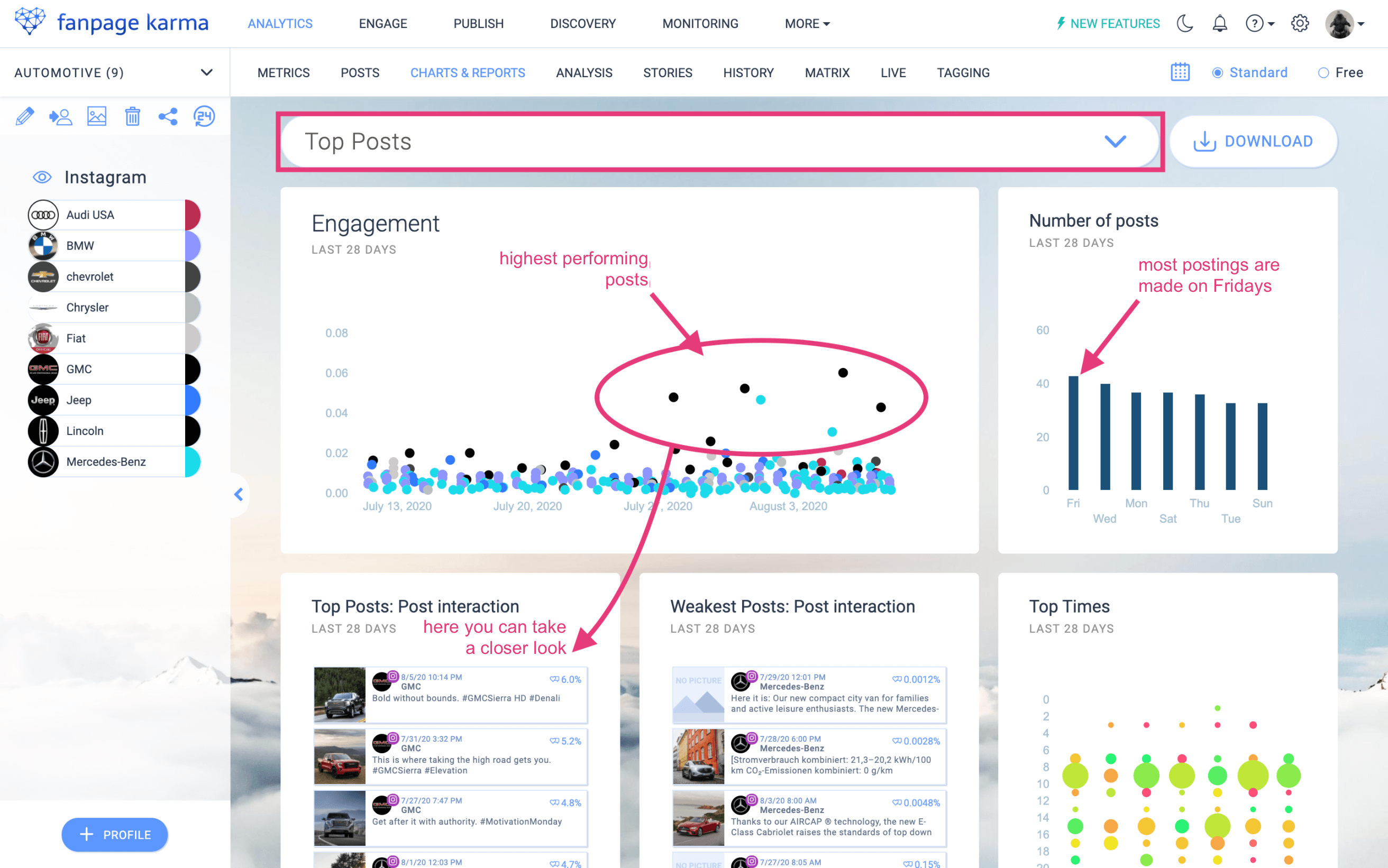Fanpage Karma Screenshot