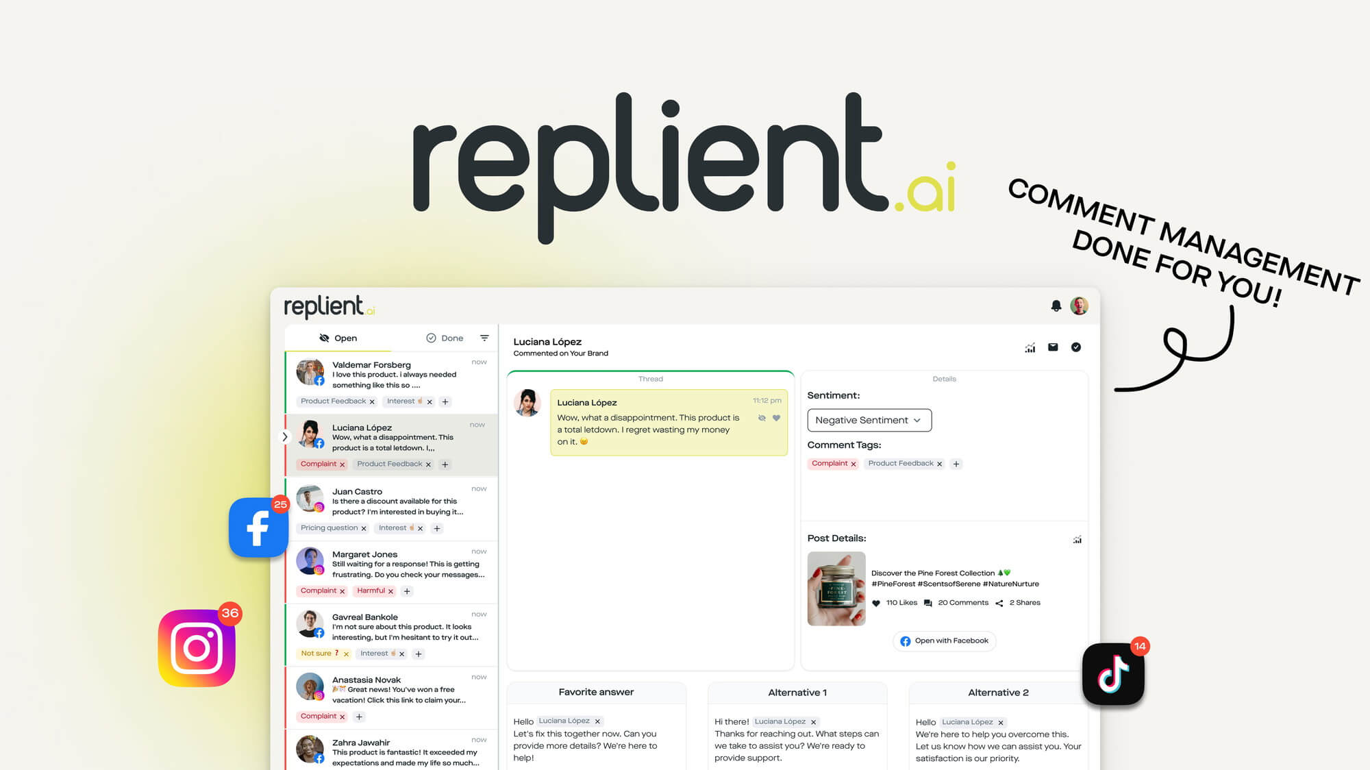 Replient.ai Screenshot