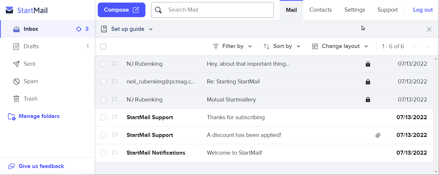 StartMail Screenshot