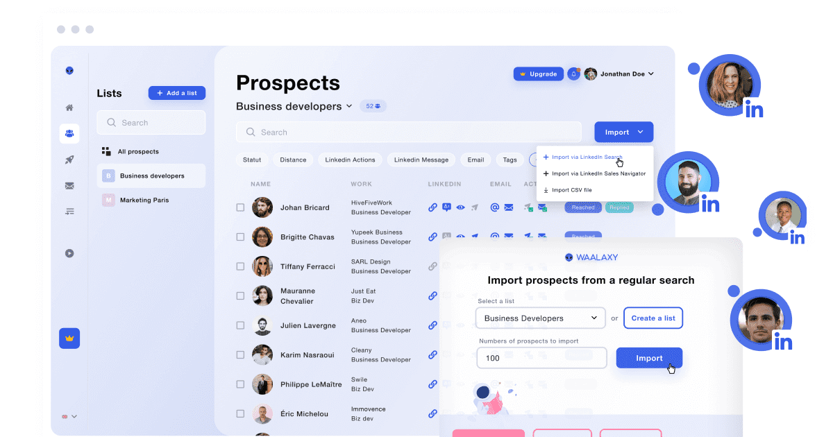 Waalaxy Screenshot
