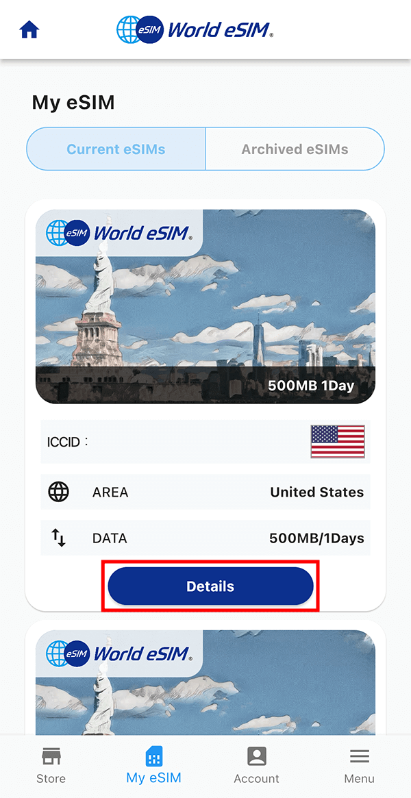 World eSIM Screenshot