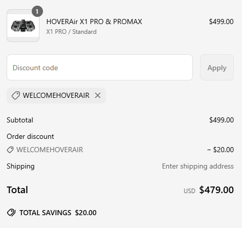 HOVERAir coupon