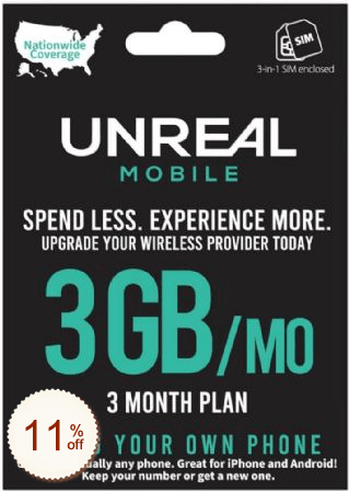 UNREAL Mobile Discount Coupon Code