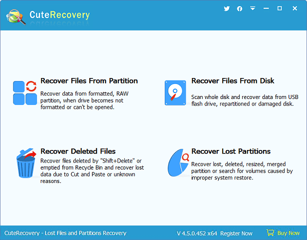 CuteRecovery Screenshot