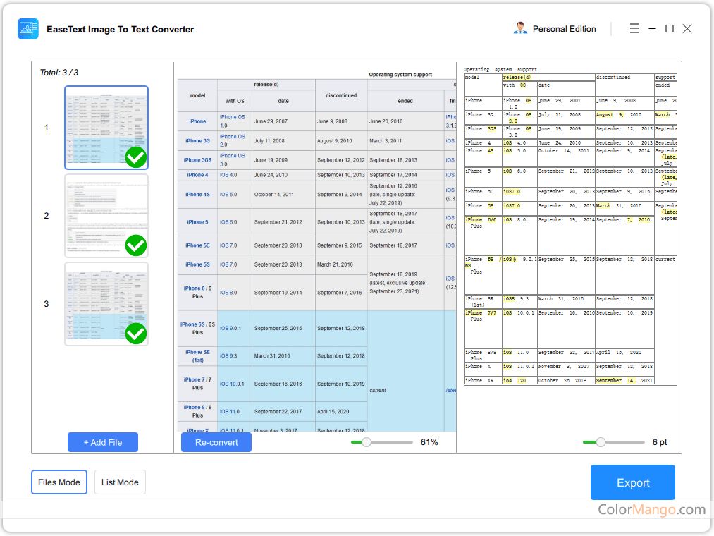 EaseText Image to Text Converter Screenshot