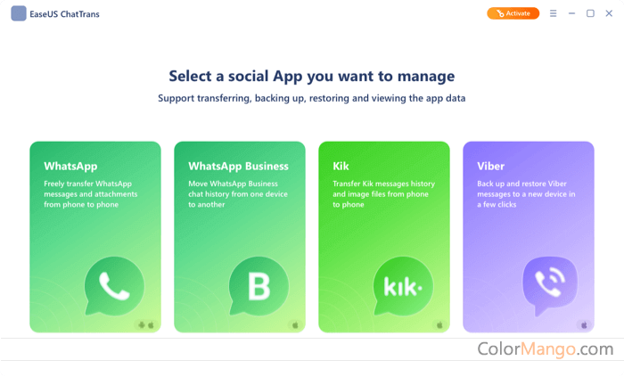 EaseUS ChatTrans Screenshot