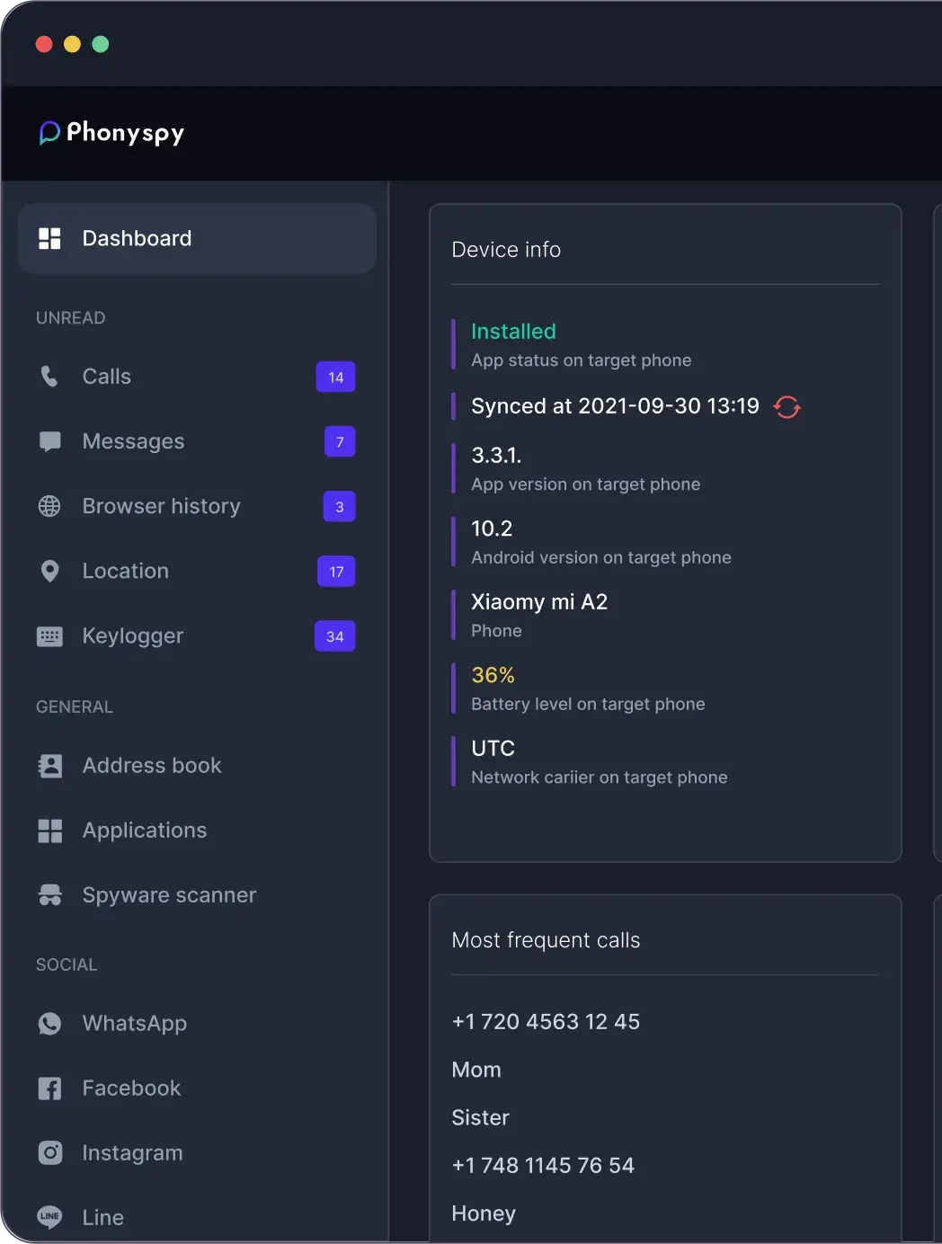 Phonyspy Screenshot