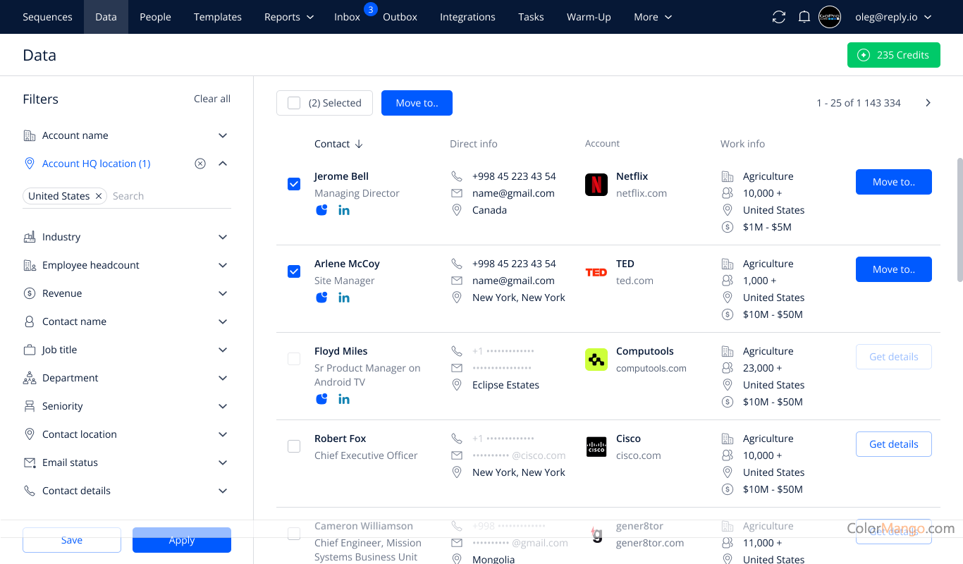Reply.io Screenshot