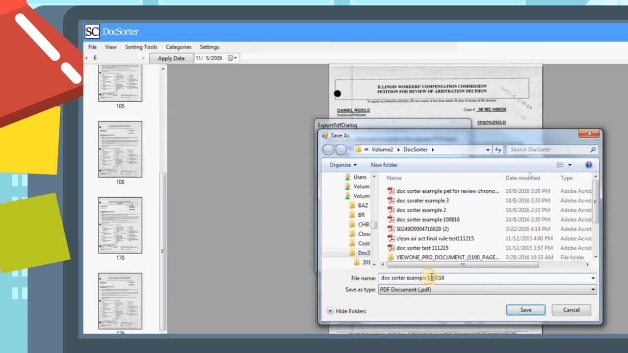 S&C Document Sorter Screenshot